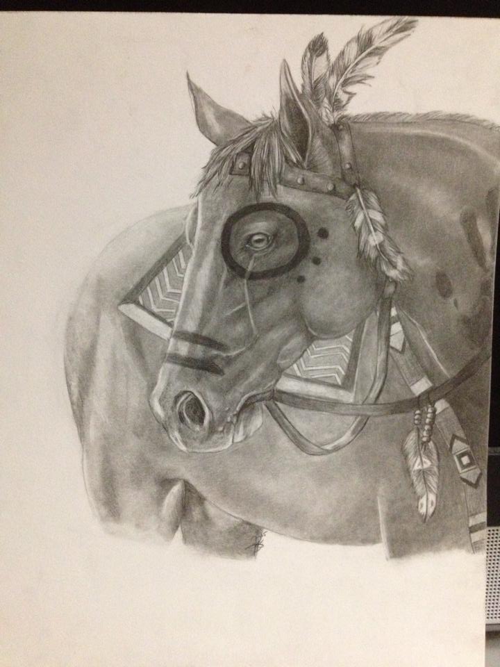 720x960 Old Indian War Horse By Bekahbear999 - Indian Horse Sketch