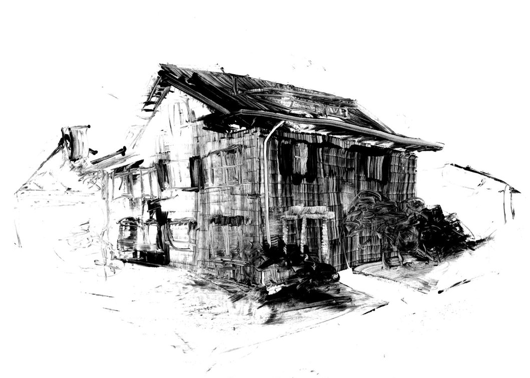 1059x755 Indian Village House By Darylalexsy - Indian Village Sketch