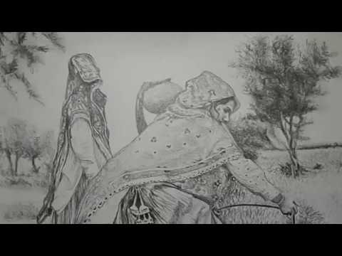 480x360 Indian Village Womens - Indian Village Sketch