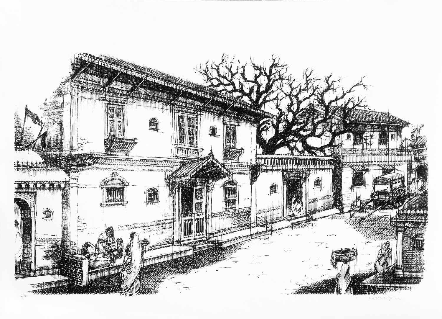 1500x1081 Marvel Art Gallery ~ Indian Village (Indian Holiday) - Indian Village Sketch