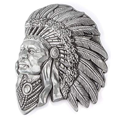 385x385 Sam Store Vintage Indian Warrior Chief Belt Buckle Western Cowboy - Indian Warrior Sketch