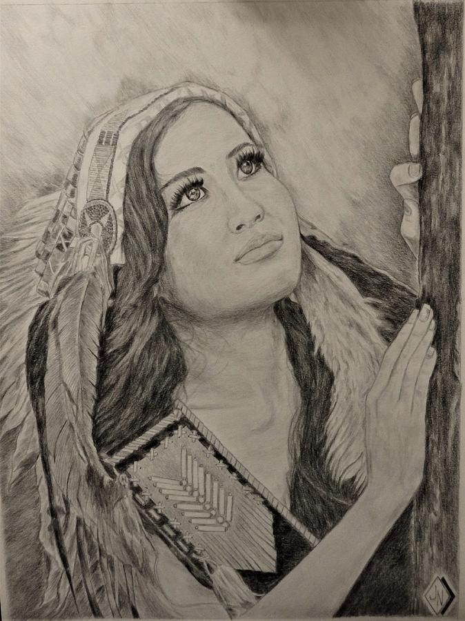 Indian Woman Sketch at PaintingValley.com | Explore collection of ...