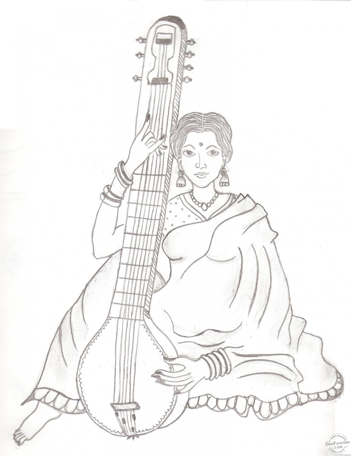 1231x1600 Pencil Sketch Of Village Lady Pencil Drawing Of Village Women - Indian Woman Sketch