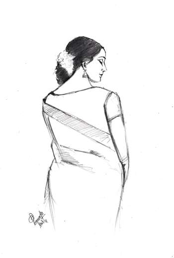 Indian Woman Sketch At Paintingvalley Com Explore Collection Of