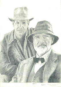 212x300 Indiana Jones Drawing By Moonwald - Indiana Jones Sketch