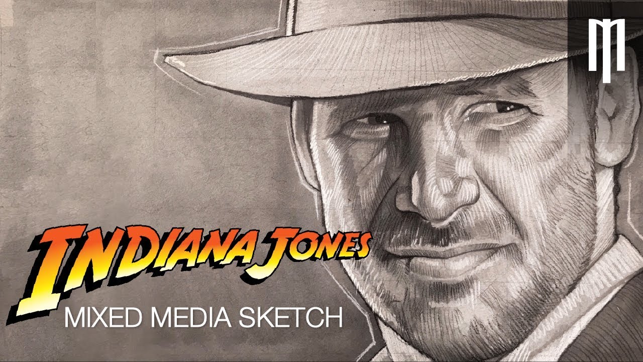 1280x720 Indiana Jones Promarker And Prismacolor Sketch - Indiana Jones Sketch