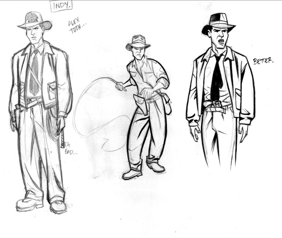 900x760 Indiana Jones Sketches 1 By Cretineb - Indiana Jones Sketch