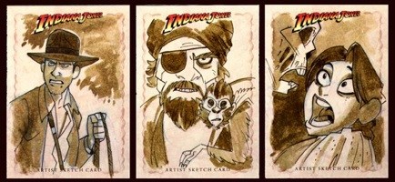 434x200 Indiana Jones Sketch Trading Cards Boing Boing - Indiana Jones Sketch