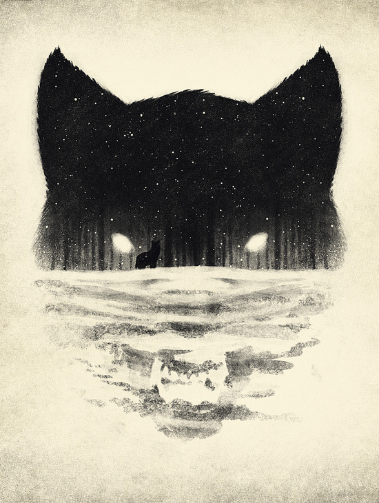 550x730 Winter Drawing Illustration Art Animals Wolf Design Indie Animal - Indie Sketches