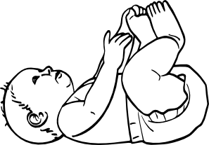 297x207 Infant Clipart Baby Drawing Cute Borders, Vectors, Animated, Black - Infant Sketch