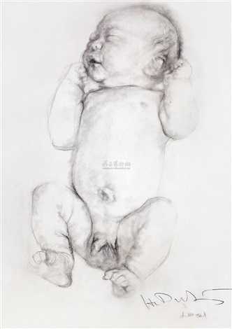 332x470 Infant Sketch By He Duoling On Artnet - Infant Sketch