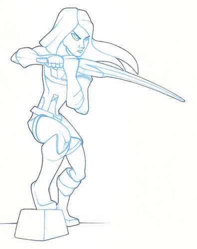 395x500 Gamora, Disney Infinity Toy Sketch John Calvin - Infinity Sketch