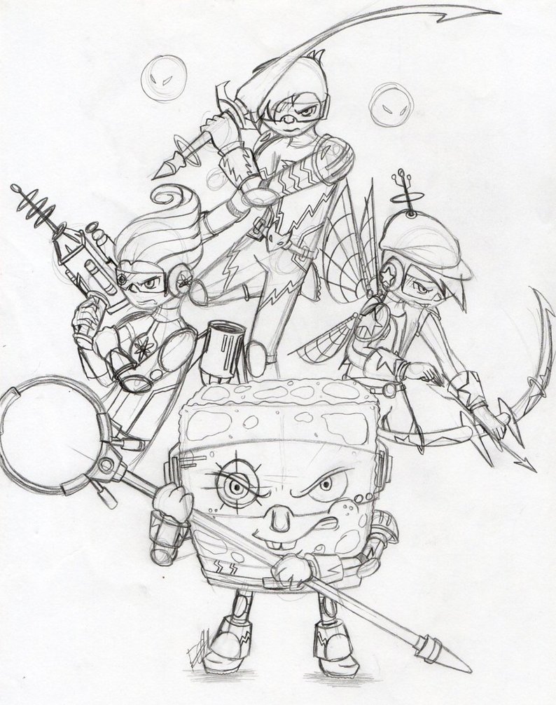 794x1006 Nicktoon Unite - Infinity Sketch