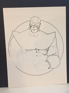 225x300 Thanos Original Sketch Avengers Infinity War Gauntlet Marvel Ebay - Infinity Sketch