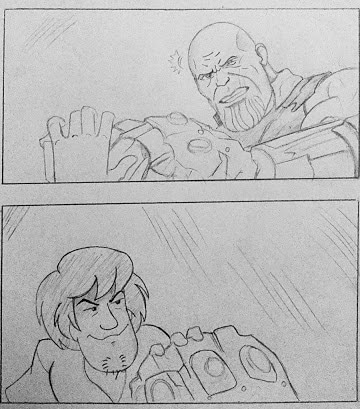 360x409 After Ultra Instinct Shaggy Goes After Thanos Avengers Infinity - Infinity Sketch
