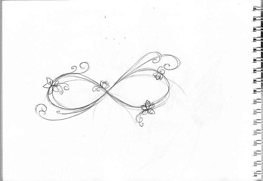 900x620 Infinity Tattoo Sketch 1 By Teramaster - Infinity Symbol Sketch
