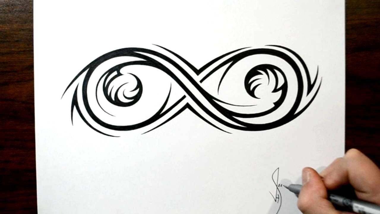 1280x720 Drawing An Elaborate Infinity Symbol - Infinity Symbol Sketch