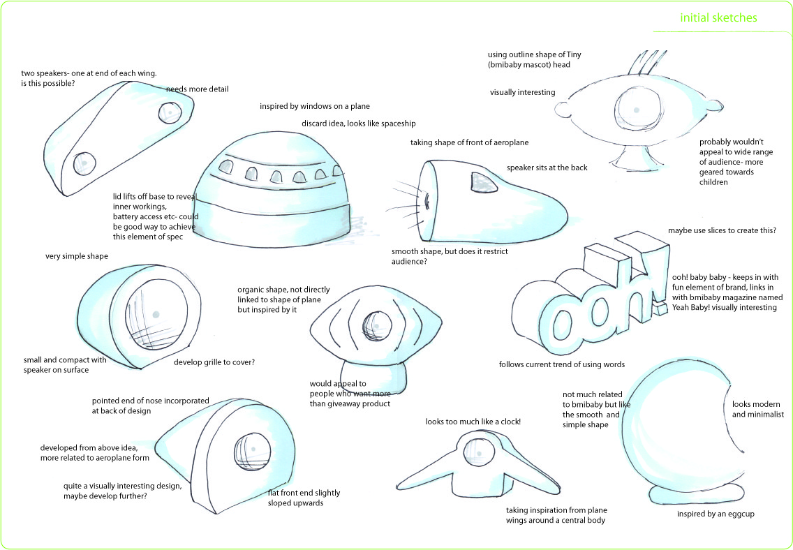 1136x788 Rosie Hardy Mp3 Amplifier Portfolio Initial Sketches - Initial Sketches