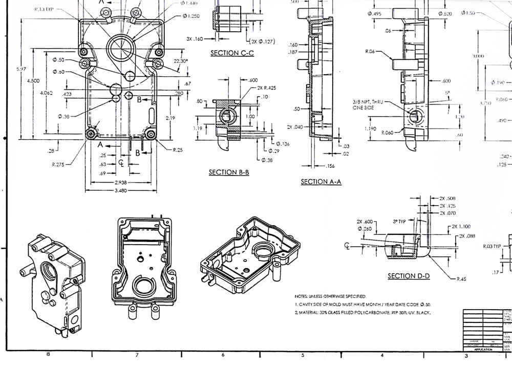 1000x723 Fab Drawing - Injection Sketch