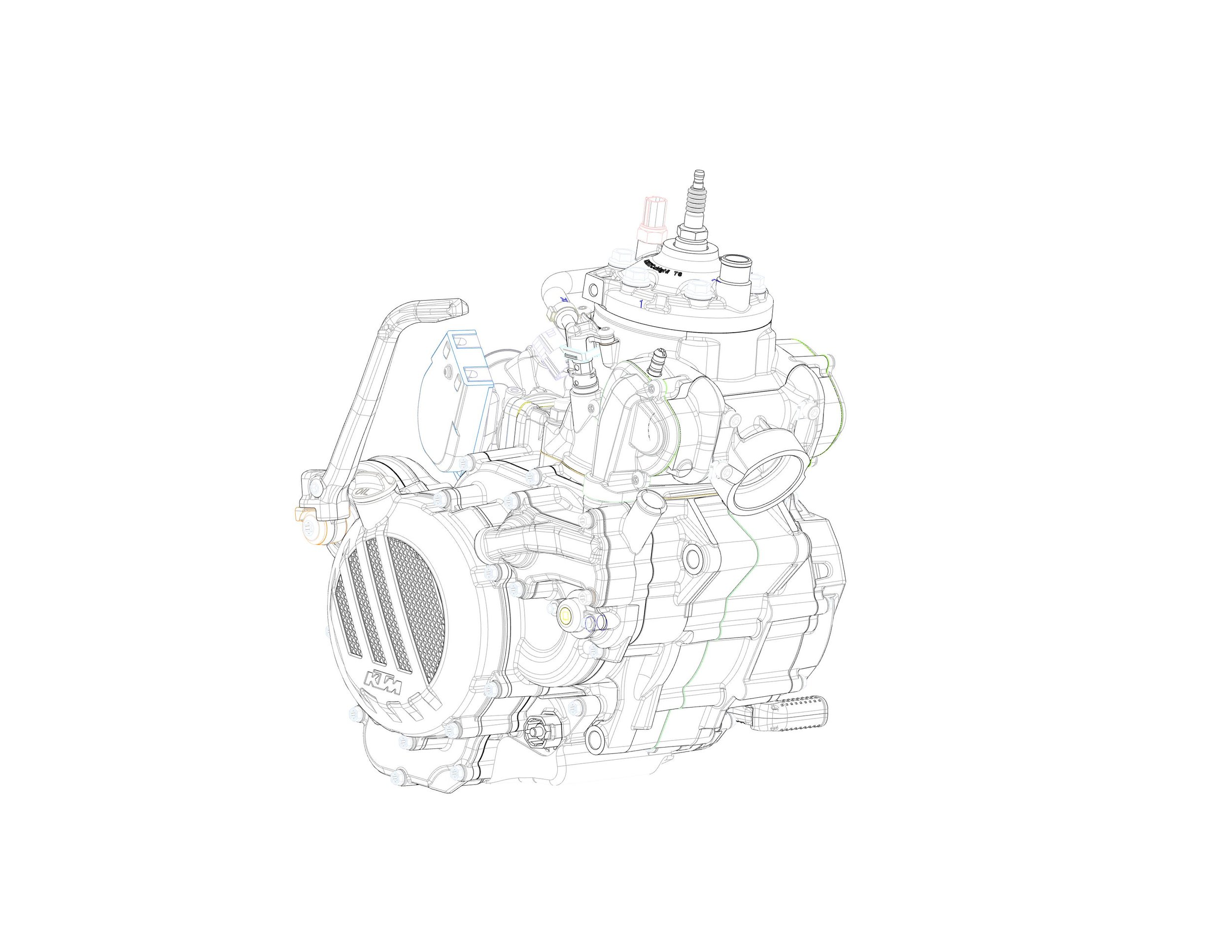 2500x1932 Ktm Announces Groundbreaking 2 Stroke Fuel Injection Enduro - Injection Sketch