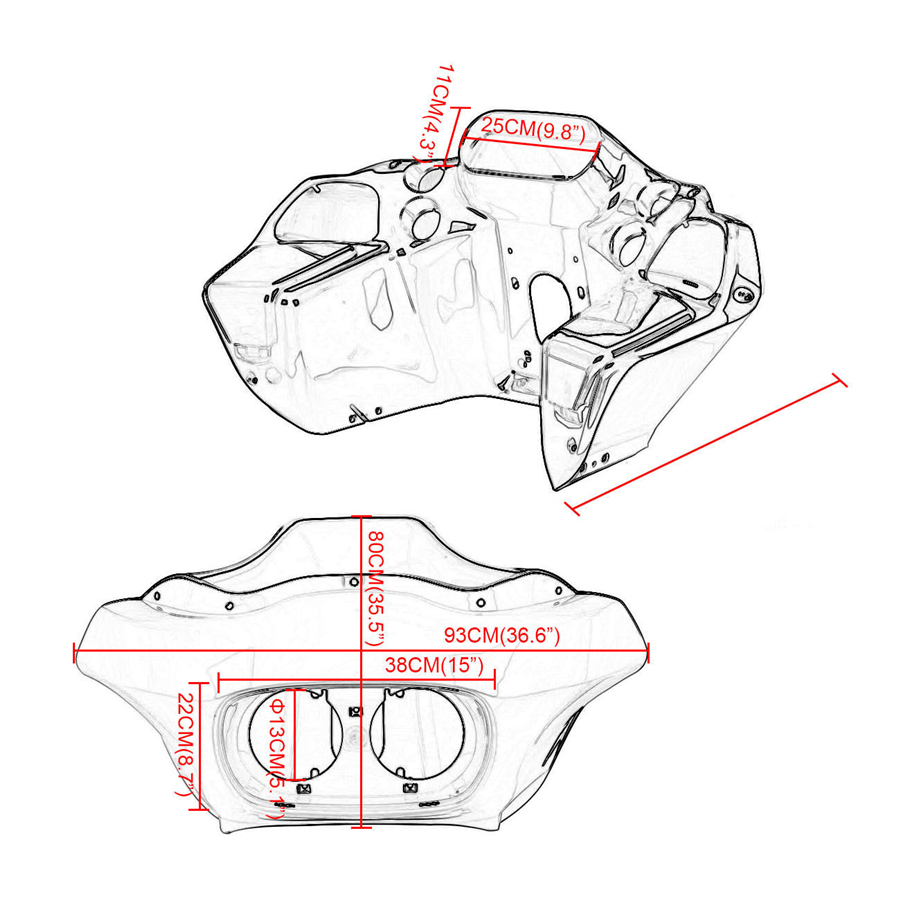 900x900 Unainted Injection Abs Innerampouter Fairing Fits For Harley - Injection Sketch