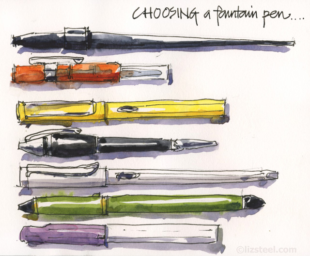 640x528 Fountain Pen Sketching Part 4 Choosing A Fountain Pen - Ink Pen Sketch