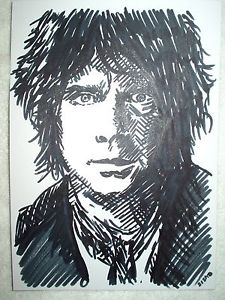 225x300 A4 Black Ink Marker Pen Sketch Drawing The Hobbit Martin Freeman - Ink Pen Sketch