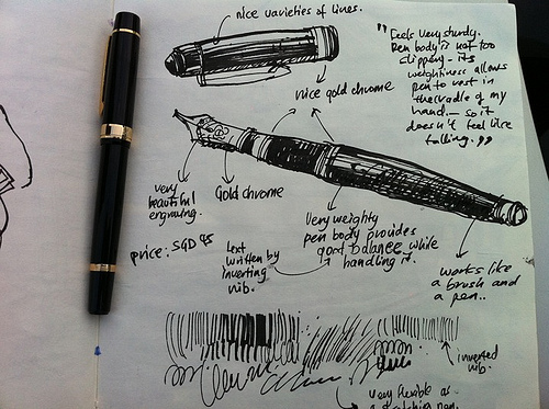 500x373 About Pens And Inks - Ink Pen Sketch