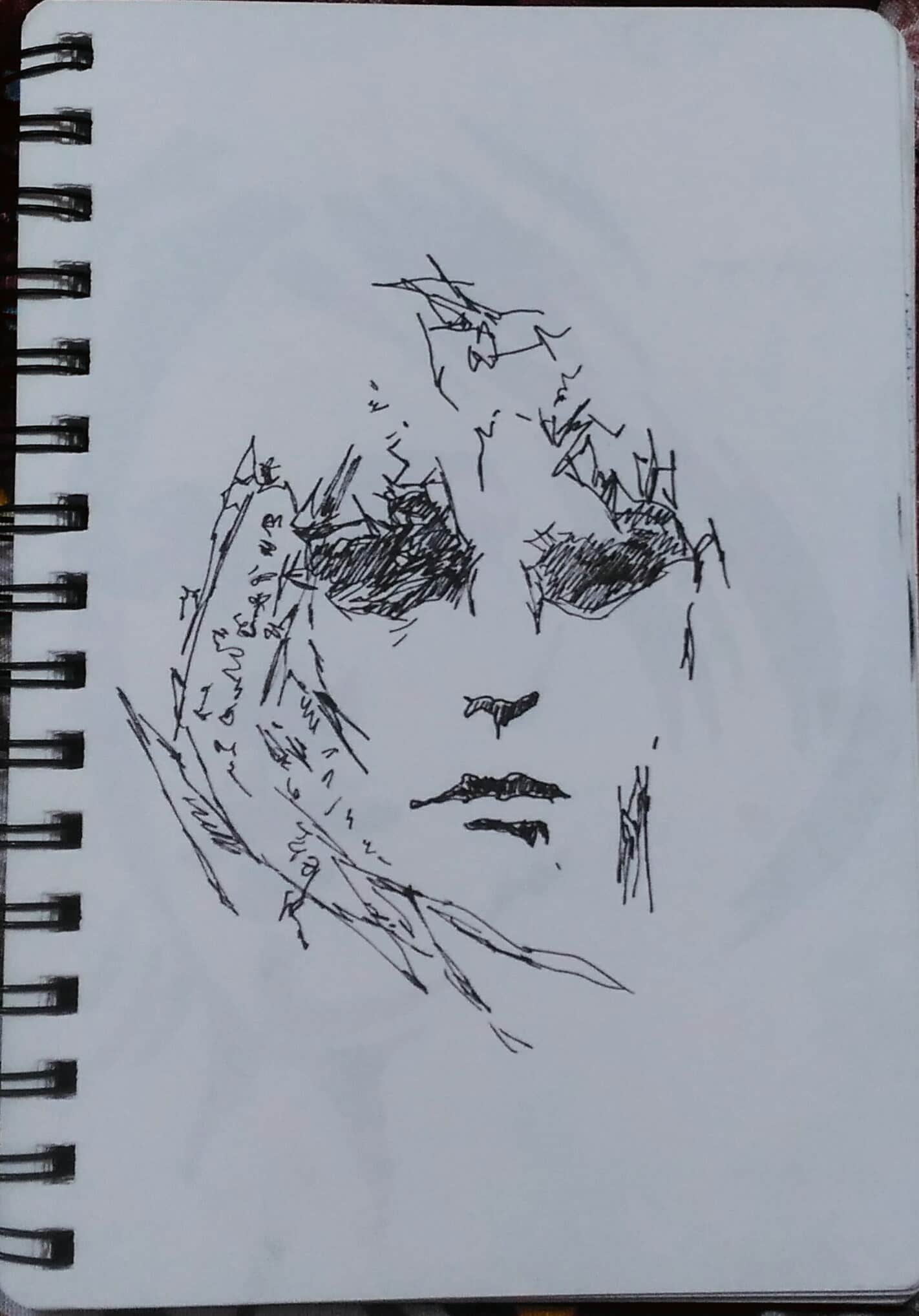 1422x2036 Pen And Ink Drawing Portrait Sketchbook - Ink Sketches