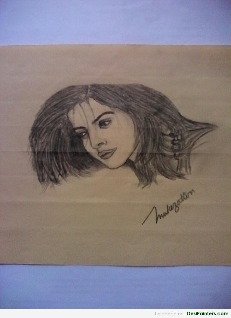 768x1054 Pencil Sketch Of An Innocent Girl - Innocent Sketch