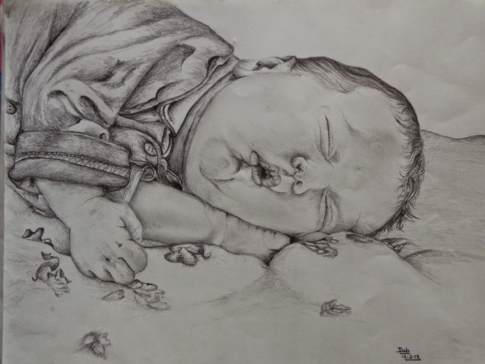 1600x1200 Sketch Of A Innocent Baby Sketches And Paintings - Innocent Sketch