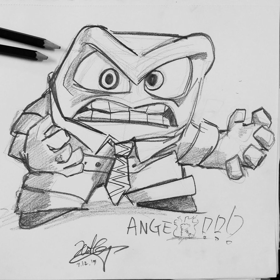 894x894 Inside Out Anger By Hot Dog - Inside Out Sketches