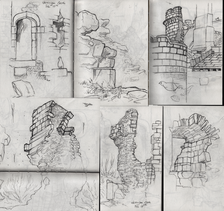 940x884 Whittington Castle Sketches Inside Out Art Group - Inside Out Sketches