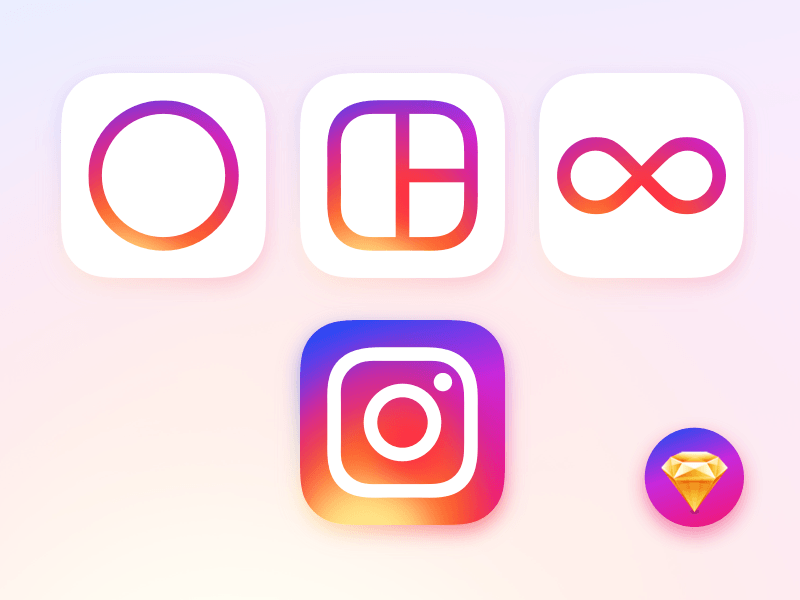 800x600 Instagram Logos In Sketch Freebie - Instagram Logo Sketch