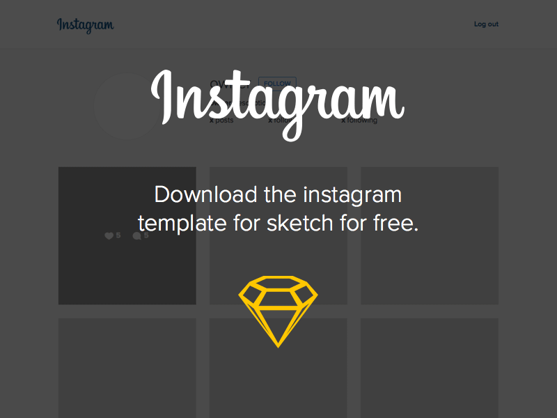 800x600 Instagram Template For Sketch Freebie - Instagram Logo Sketch