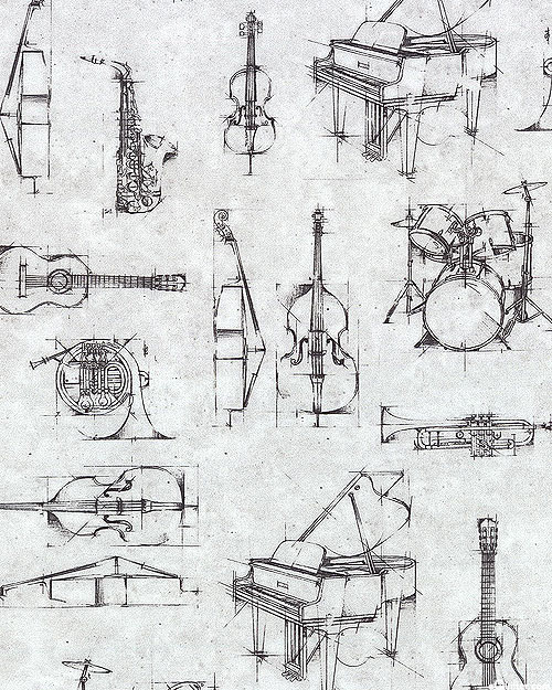 500x625 Equilter All That Jazz - Instrument Sketches