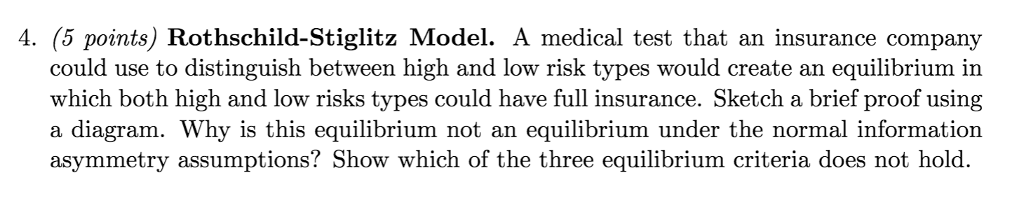 1024x224 Rothschild Stiglitz Model. A Medical Test That An - Insurance Sketch