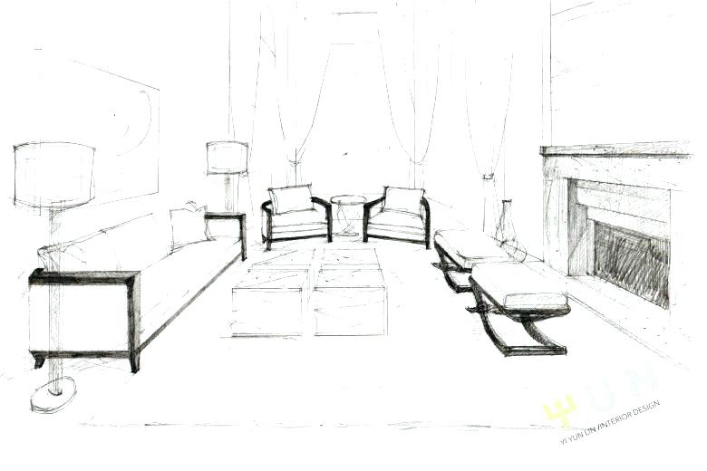 780x520 Interior Drawing - Interior Design Sketches