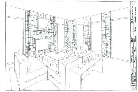450x300 Interior Design Sketches Tutorial Fresh One Point Perspective - Interior Design Sketches Tutorial