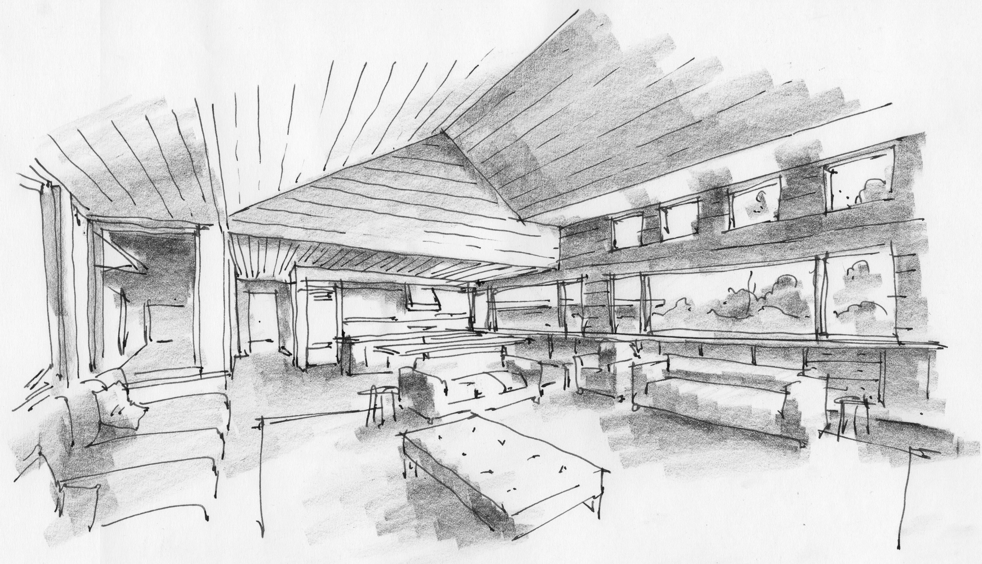 Interior Sketch at PaintingValley.com | Explore collection of Interior ...