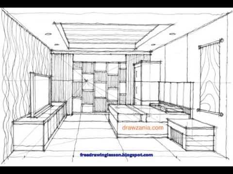 480x360 Sketching Interior (A Living Room) By Miandza - Interior Sketch