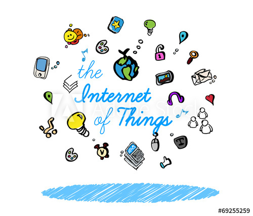 500x427 The Internet Of Things Chart Sketch Connected Devices Icons - Internet Sketch