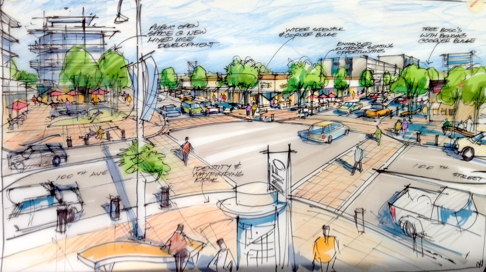 1587x888 Downtown Revitalization - Intersection Sketch