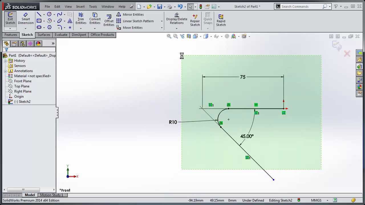 1280x720 Solidworks 2014 Tutorial - Intersection Sketch