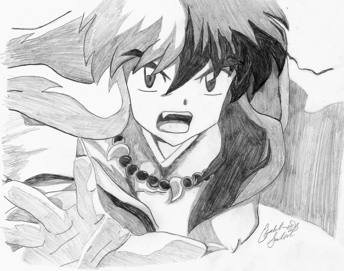 1311x1032 Inuyasha (Character) Image - Inuyasha Sketch