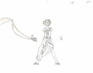 300x235 Inuyasha Production Anime Sketch No Cel Jakotsu Ebay - Inuyasha Sketch