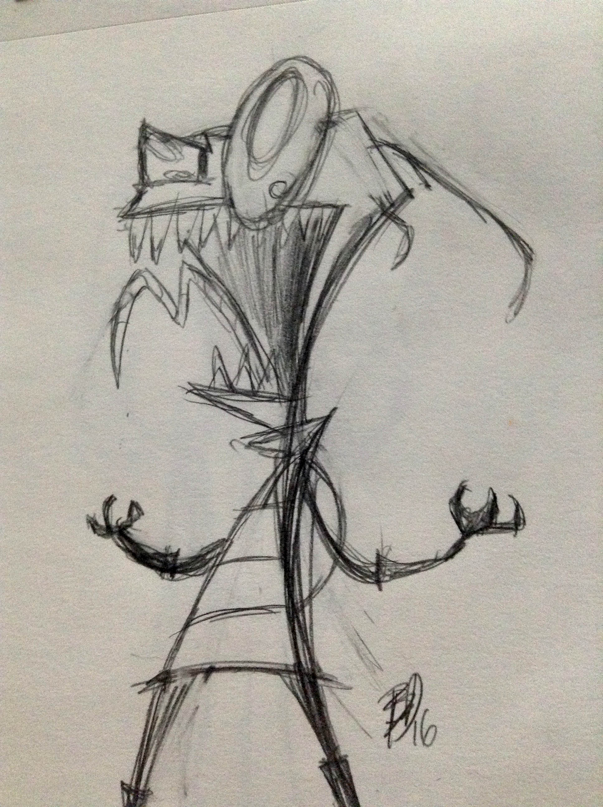 1936x2592 Invader Zim Sketch By Brennandownhill On Newgrounds - Invader Zim Sketch