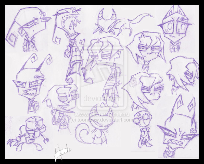 800x641 Invader Zim Images Tak And Mimi Sketches Hd Wallpaper And - Invader Zim Sketch