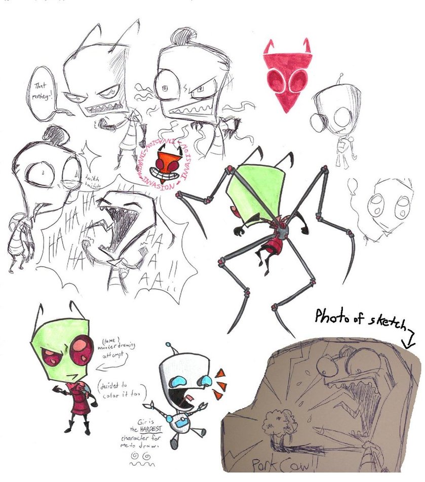839x952 Invader Zim Sketches By Sapphire4723 - Invader Zim Sketch