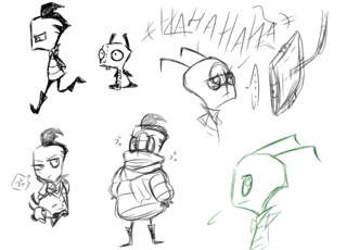 320x230 Ref Was Used Been Watching Invader Zim With My Siblings - Invader Zim Sketch